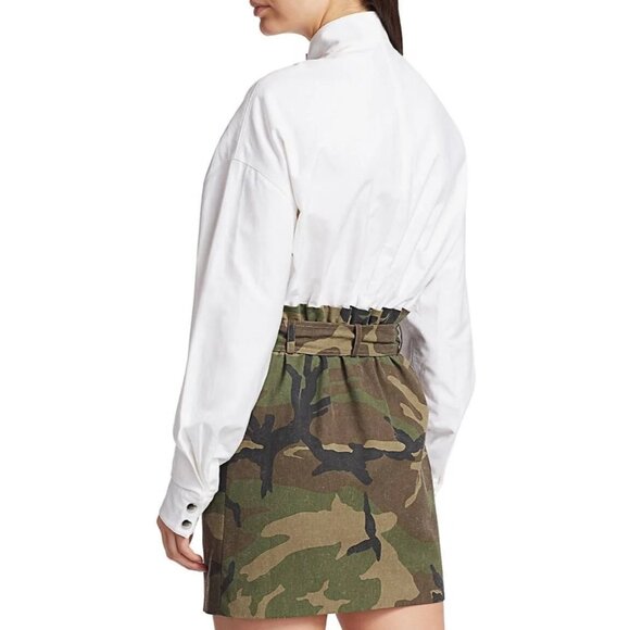 RTA NICCOLA COMBO DRESS WHITE/ CAMO SIZE M - Picture 2 of 14